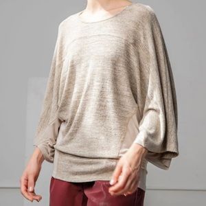 Easel Two Toned Hacci Knit Pullover
